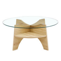 COUCHTISCH Holzfarben Transparent Ø 80 cm - Transparent, Holzwerkstoff (80/80/36cm) - PANGIVO