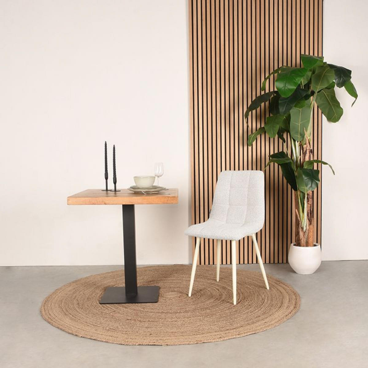 ESSZIMMERSTUHL Nino Beige 45/54/89 cm 2er-Set - Weiß, Textil (54/89/45cm) - LABEL51