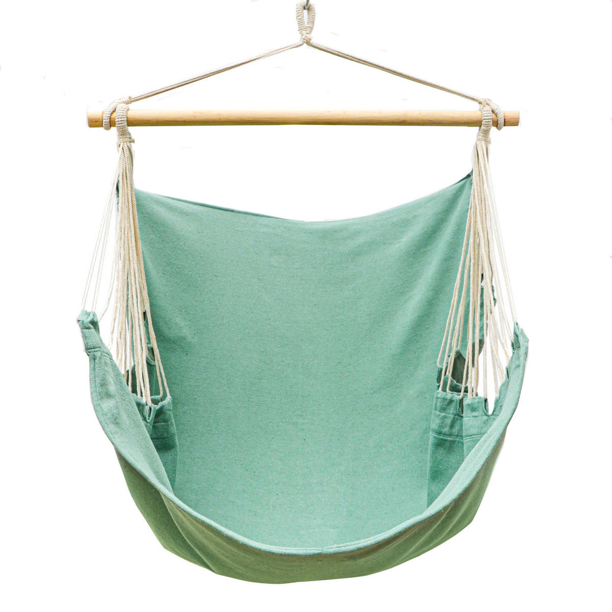 XL HÄNGESESSEL 155/125 cm Belastbar bis 100kg Salbeigrün - Grün, Textil (125/140/155cm) - Amanka