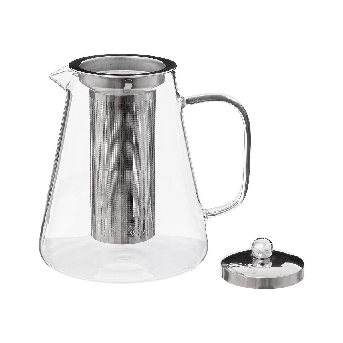 TEEKANNE mit Sieb Teal Transparent 1,3 l 18/14,3/18,4 cm - Transparent, Glas (1.3L) - Secret de Gourmet
