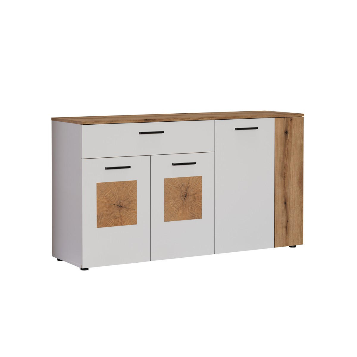 SIDEBOARD mit 4 türen und 1 schublade - vitoria 150/42/83 cm - Weiß, Holzwerkstoff (150/83/42cm) - Trendteam