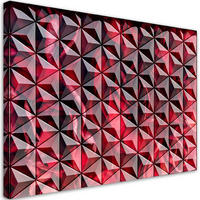 WANDBILD rote geometrie - Rot, Textil (60/40cm) - Feeby