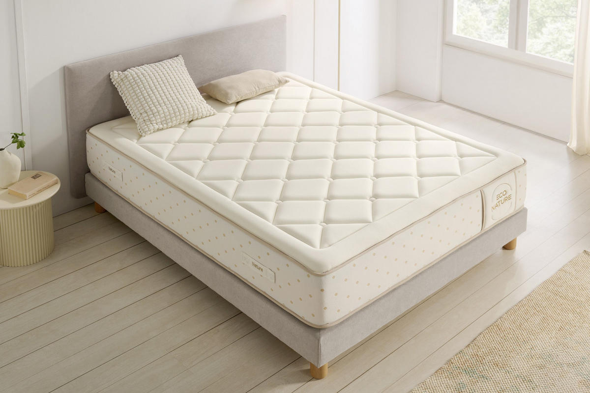 MATRATZE Eco Nature Spring - 160X200 cm- Härtegrad H3/H4 - Beige, Textil (160/200cm) - Moonia
