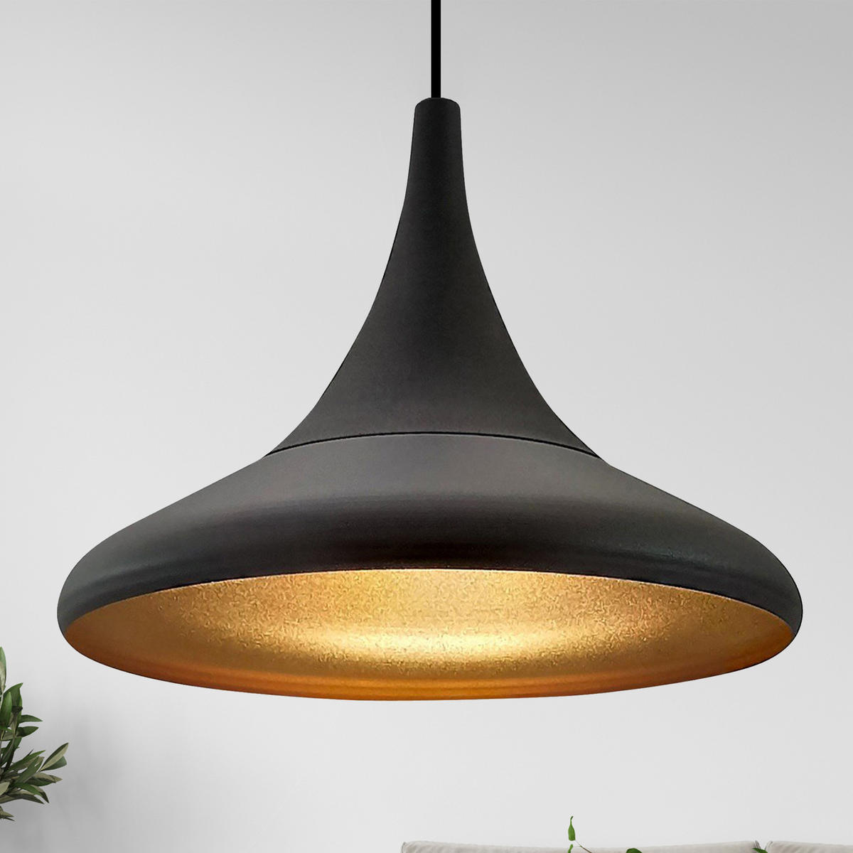 PENDELLEUCHTE Paladin Industrial Lampe - Schwarz, Metall (35/28/28cm) - Bamyum