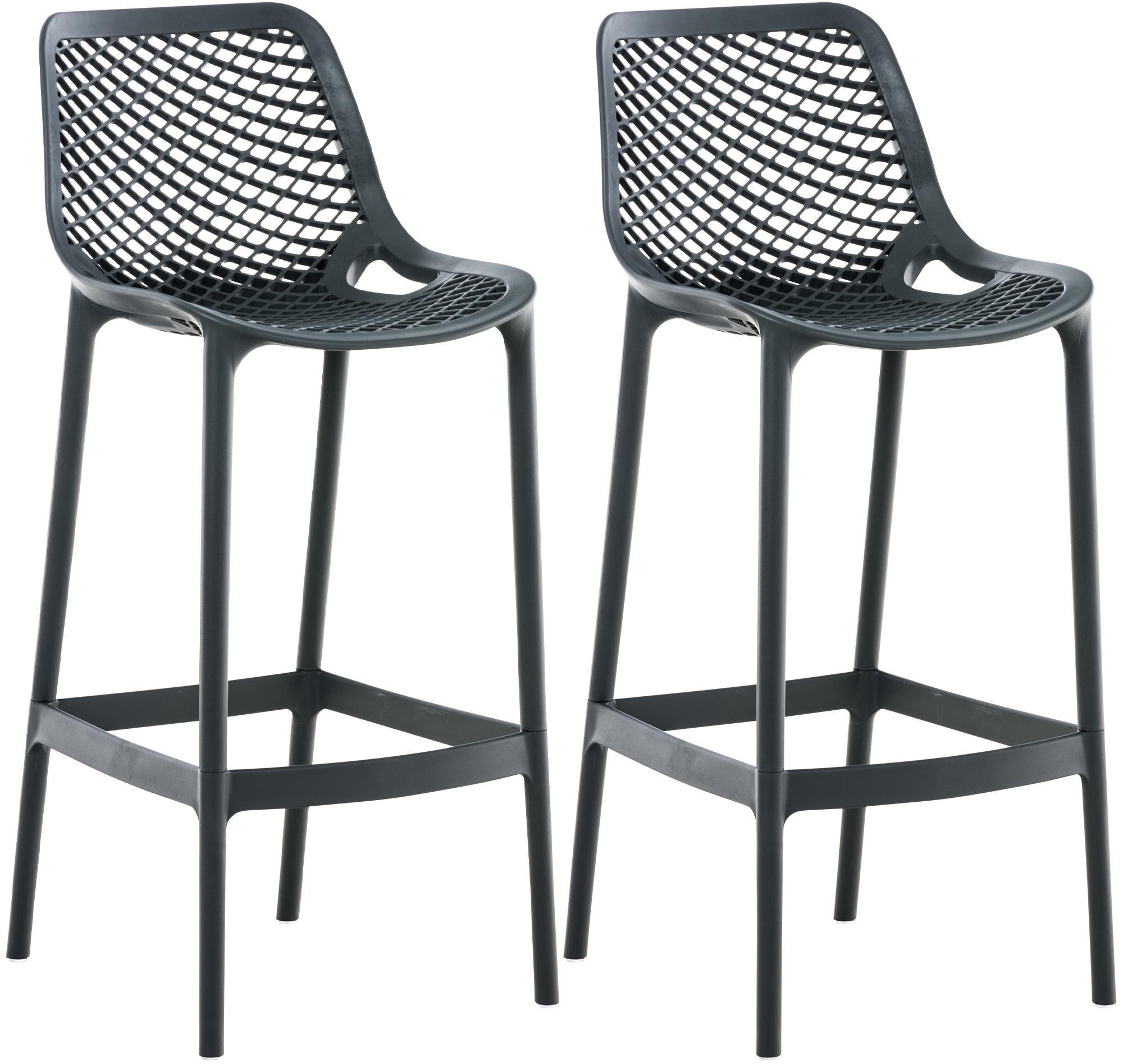 Deluke Barhocker Dunkelgrau 45x105x53 cm