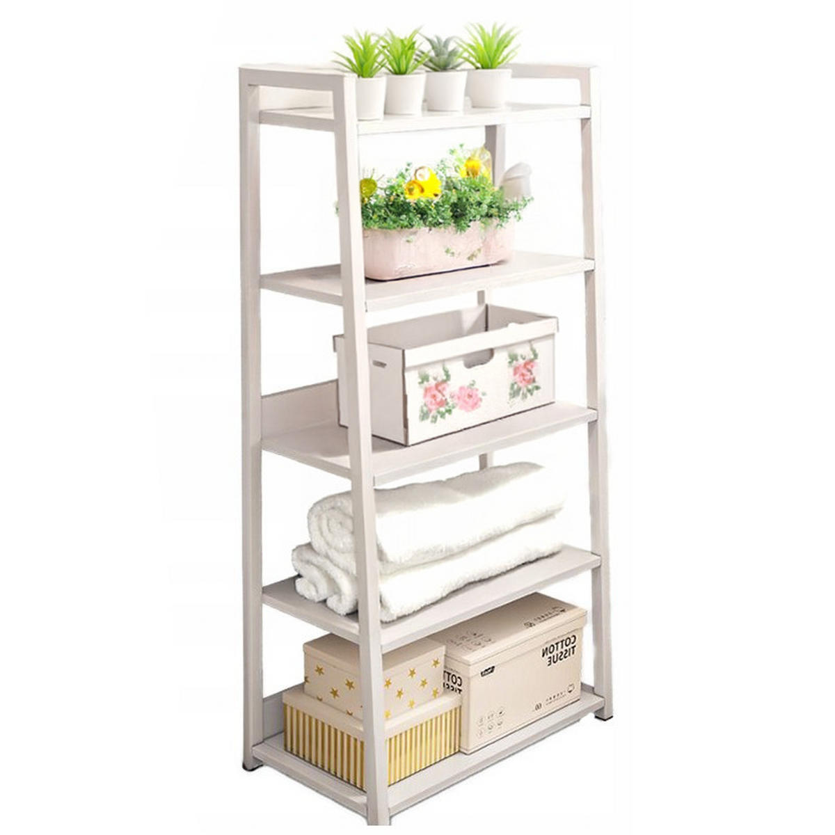 BÜCHERREGAL, weiß 60x30x120 cm - Weiß, Holzwerkstoff (60/120/30cm) - Rexo