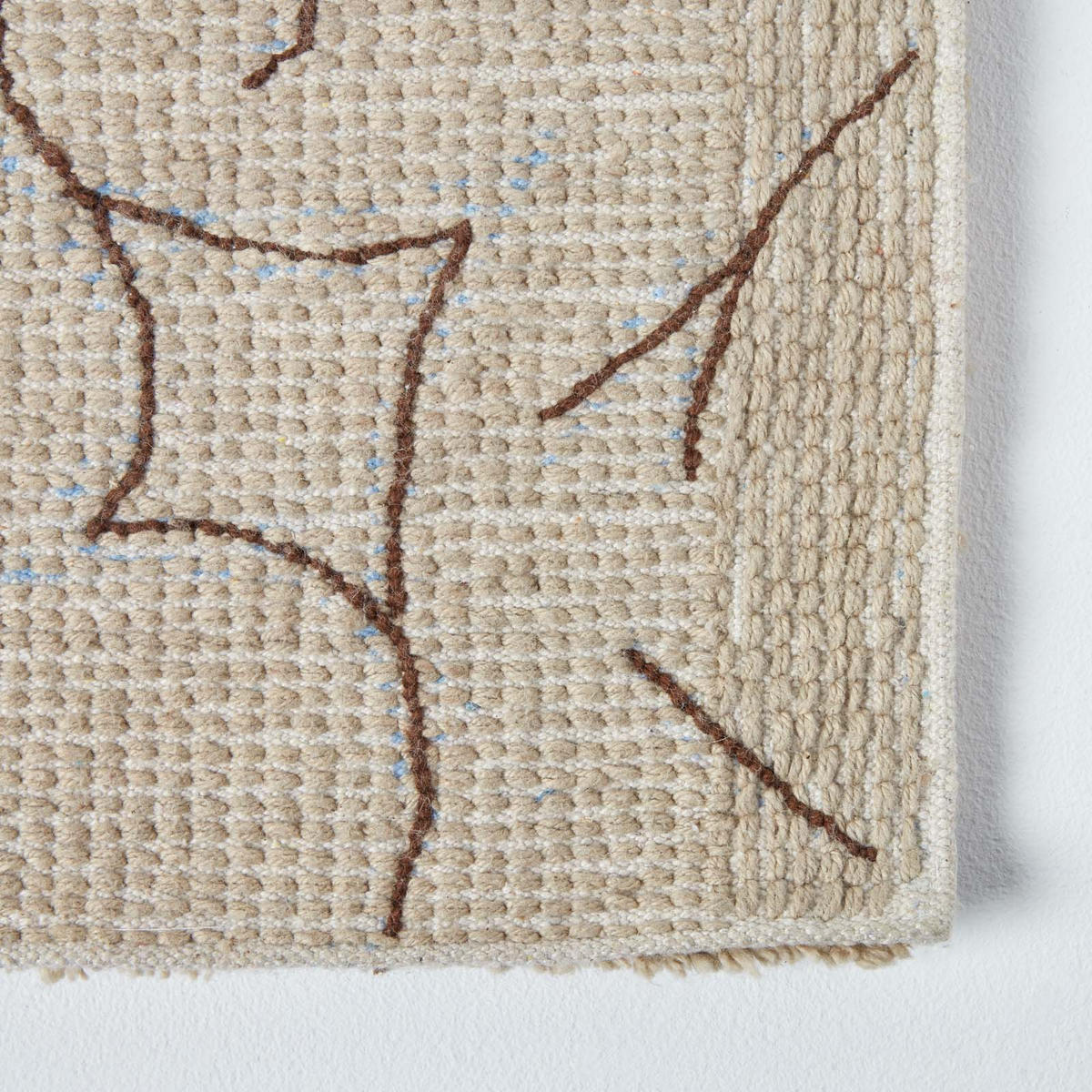 BADEMATTE 50/80 cm Damast-Muster, Baumwolle - Beige, Textil (50/80cm) - Homescapes