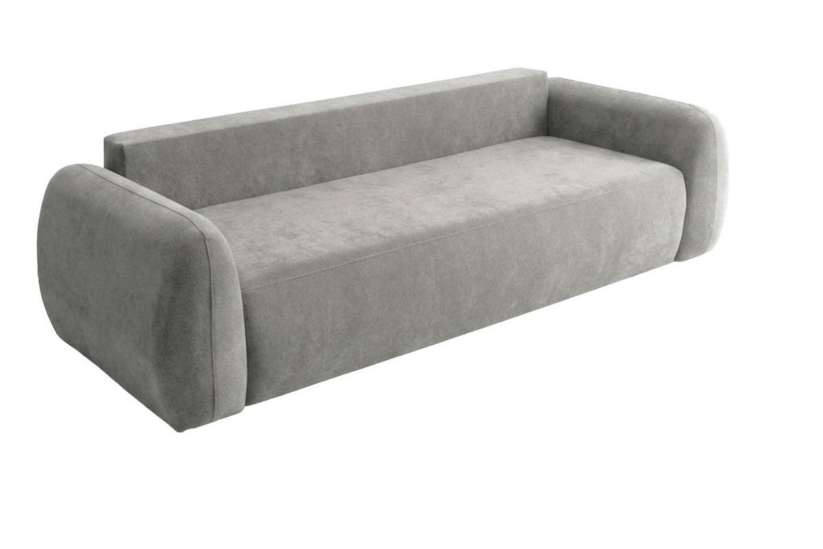 POHOVKA S Funkcí Spaní A Úložným Prostorem, Látka Doha, Světle Šedá, HELA - světle šedá, dřevo (250/89/100cm) - Kaiser Möbel