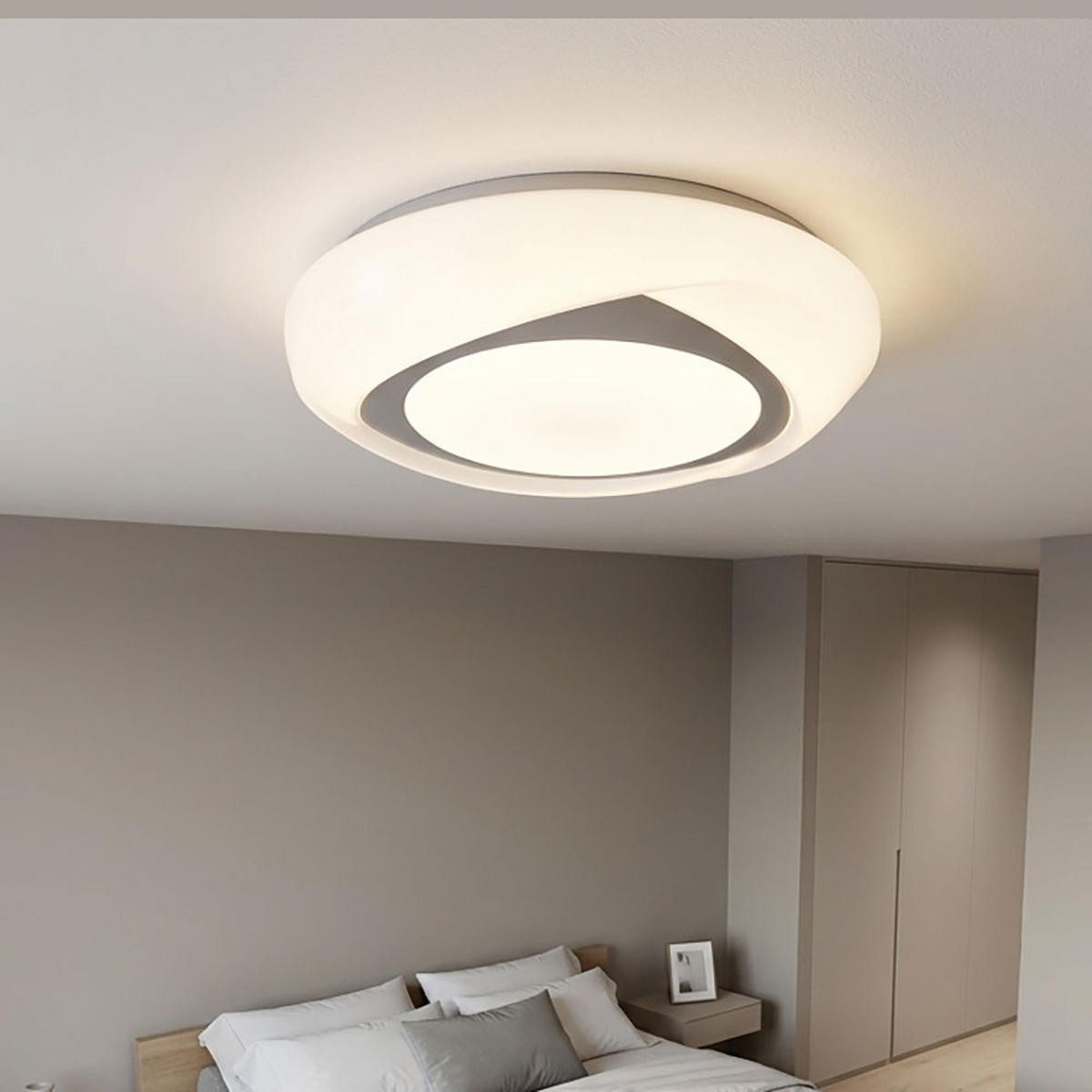 LED DECKENLEUCHTE Metall Weiß Rund - Weiß, Metall (35/35/9.5cm) - Globo Lighting