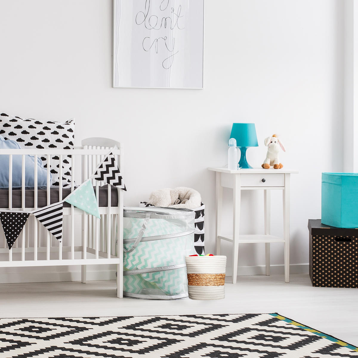 AUFBEWAHRUNGSKORB - Creme, Textil (18/18/20cm) - Relaxdays