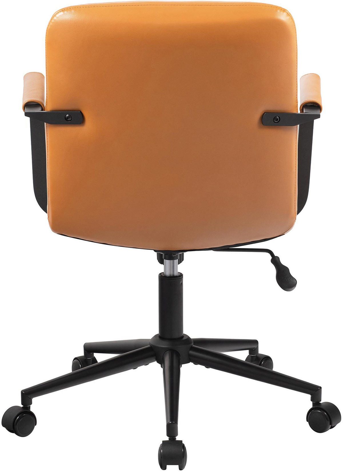 BÜROSTUHL Helix Echtleder braun - Schwarz/Braun, Leder/Metall (58/98/62cm) - TPFLiving