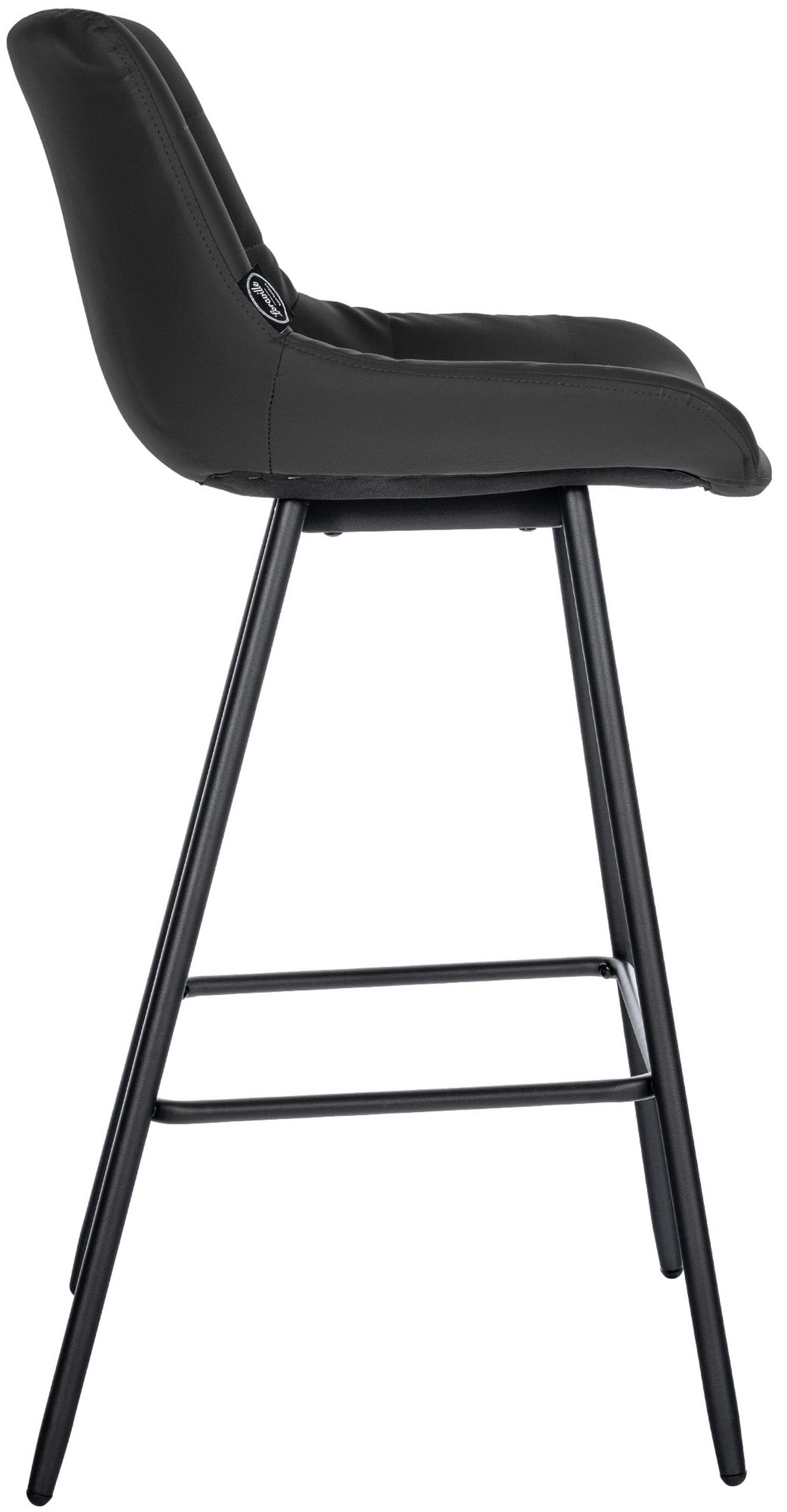 TPFLiving Barhocker Schwarz 49x104x56 cm