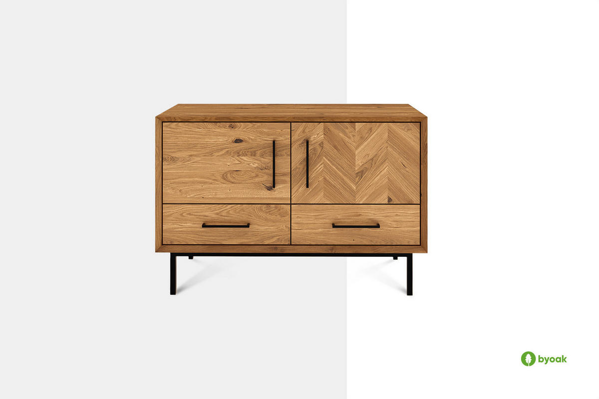 KOMMODE LEON Kernbuche - Kernbuche, Holz (97/65/45cm) - byoak