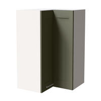 ECKHÄNGESCHRANK Oslo W14/60 Weiß / Reed Green Matt 60 / 60 / 96cm - Weiß/Grün, Holz/Holzwerkstoff (60/96/60cm) - Feldmann-Wohnen