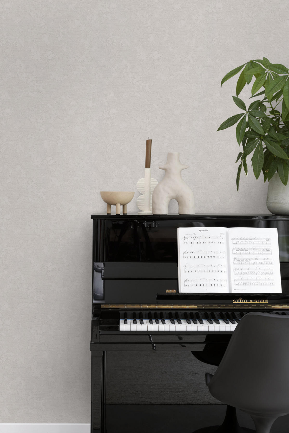 TAPETE Uni 53 cm x 10.05 m - Braun, Papier (53/1000cm) - Origin Wallcoverings