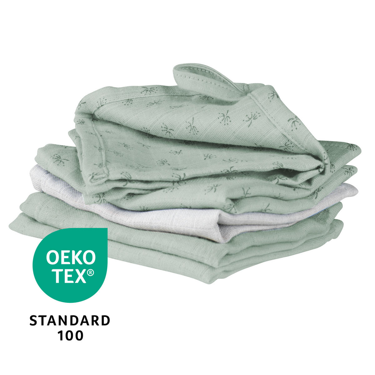 WASCHLAPPEN 5er-Set grün - Grün, Textil (25/25cm) - Roba