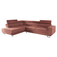 ECKSOFA Fonti, Seite: Links - Rosa, Holz/Textil (253/188cm) - MIRJAN24