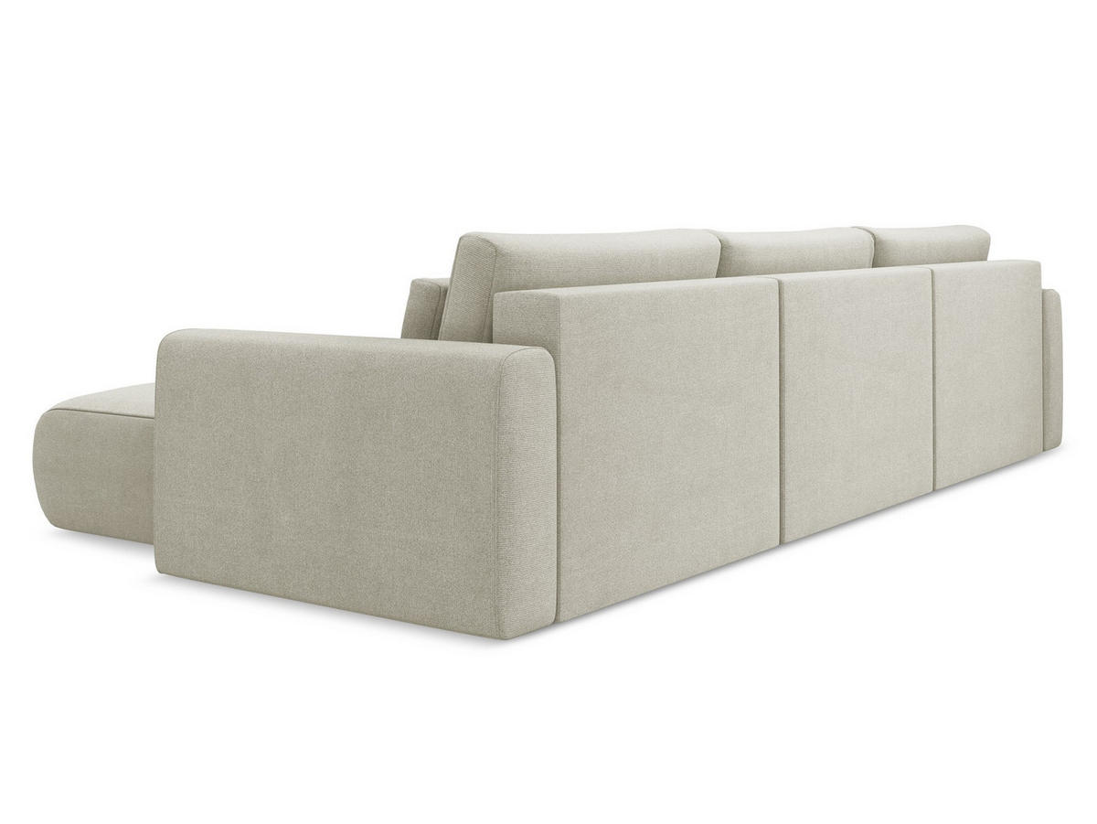 POUF Chenille Stoff Schwarz - Anthrazit/Schwarz, Kunststoff/Textil (102/40/62cm) - Makamii