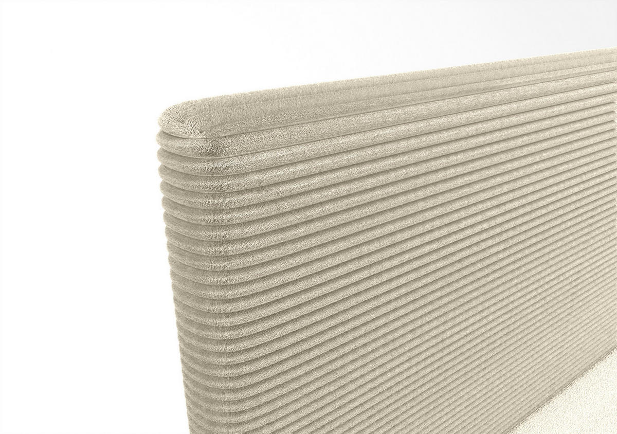 BOXBETT NARA mit Matratze H3, Bonell und Topper 160x200 POSO 105 - Ecru, Textil (160/200cm) - Bedante
