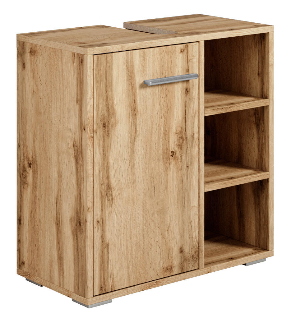 WASCHBECKENUNTERSCHRANK Neptunus 1 Tür Eiche - 60 x 30 x 60 cm - Eichefarben, Holz (60/60/28cm) - Badplaats
