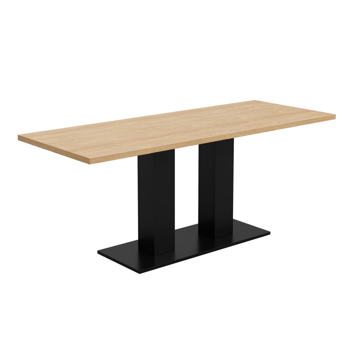ESSTISCH aus MDF 140/180x70 cm Natur mit Ausziehfunktion und 30 mm starker Tischplatte - Weiß, Holzwerkstoff (180/70/75cm) - Modfu