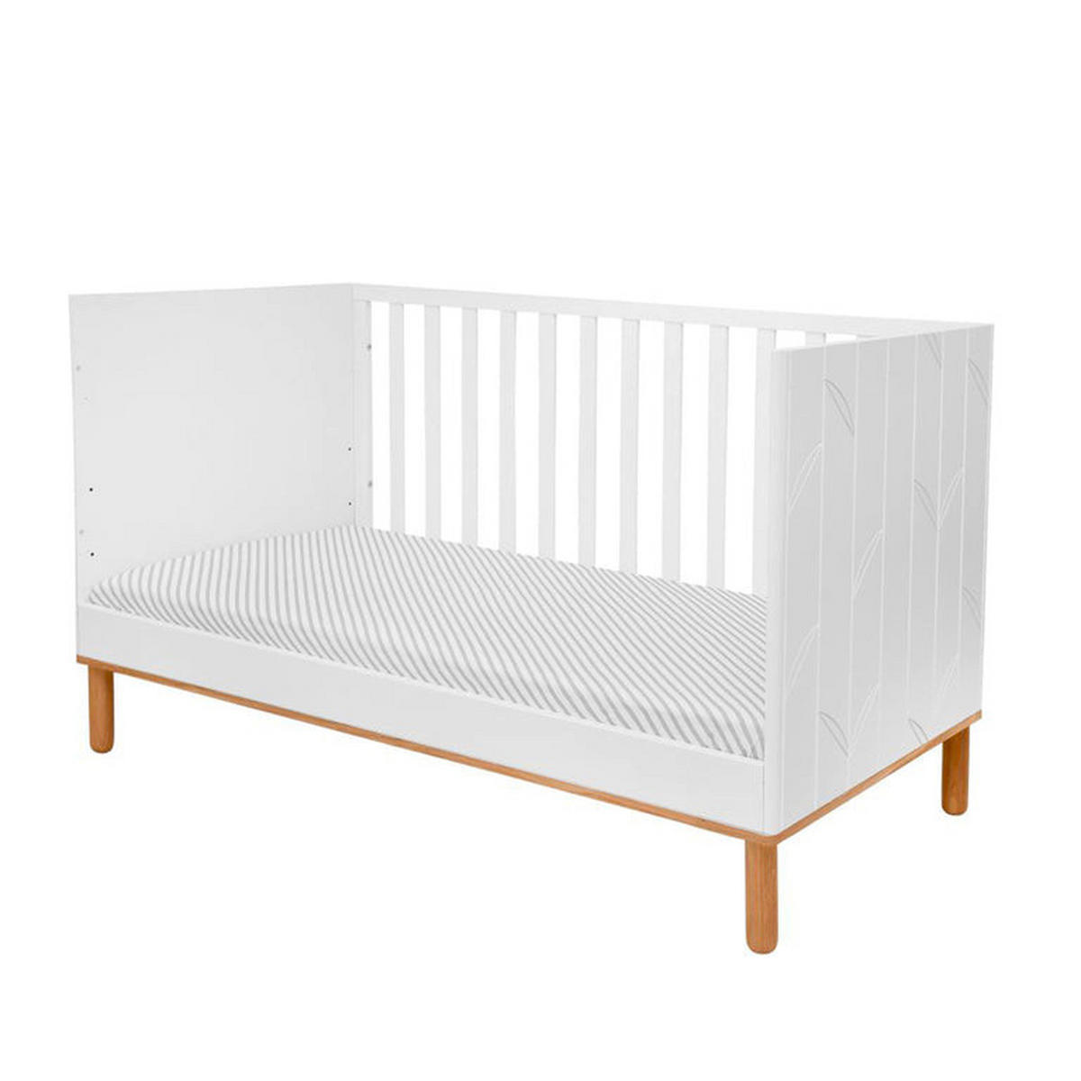 POKOJ PRO MIMINKO 2DÍLNÝ Bílá a dřevo - bílá, kompozitní dřevo (144/90/74cm) - Petits-meubles