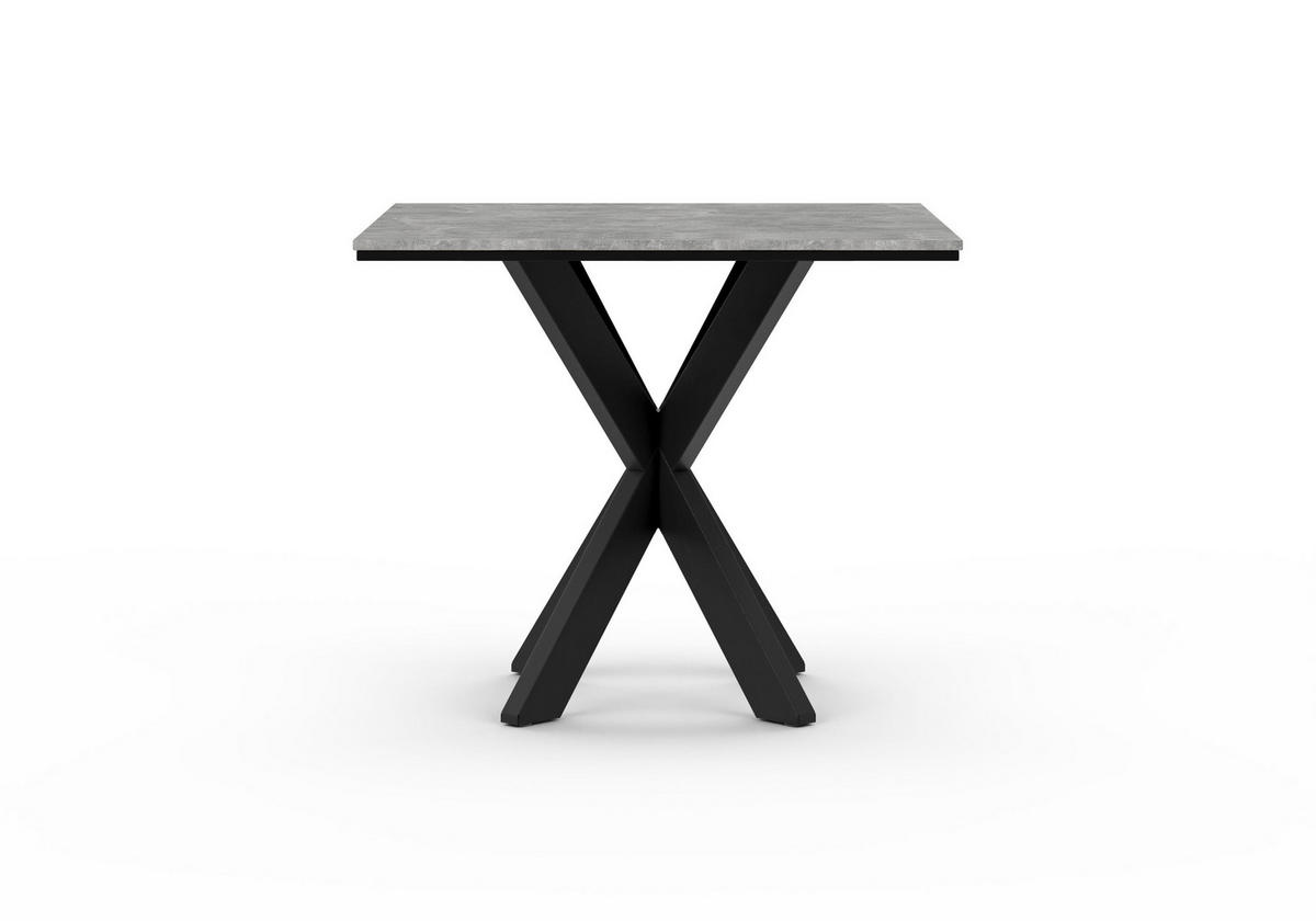 ESSTISCH 90 cm Steingrau - Grau, Metall (90/90/77cm) - Home Collective