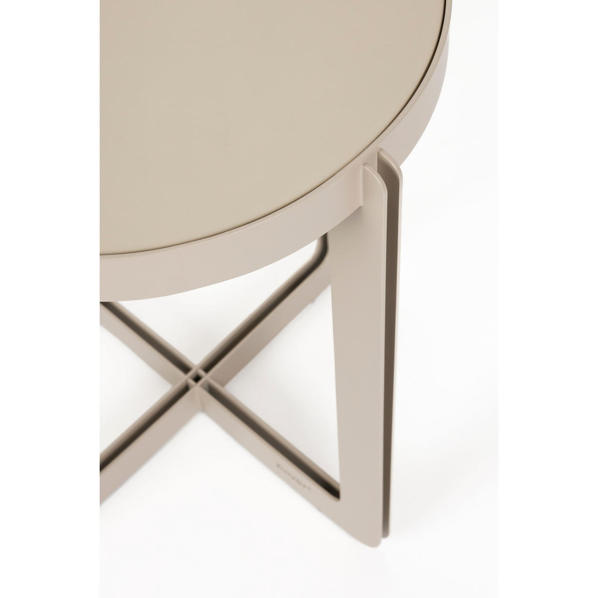 BEISTELLTISCH Centre Rund 42,5 cm Beige - Beige, Metall (42.5/42.5/52cm) - Zuiver
