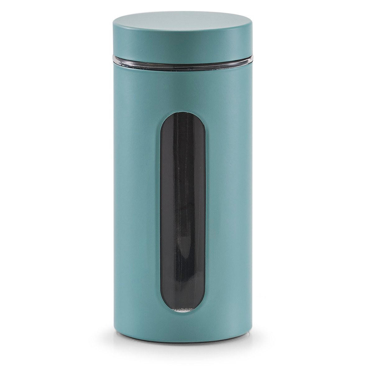 GLASBEHÄLTER für Schüttgüter 1200 ml 10/10/23 cm - Blau, Glas (10/23/10cm) - ZELLER