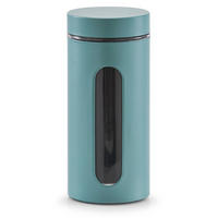 GLASBEHÄLTER für Schüttgüter 1200 ml 10/10/23 cm - Blau, Glas (10/23/10cm) - ZELLER