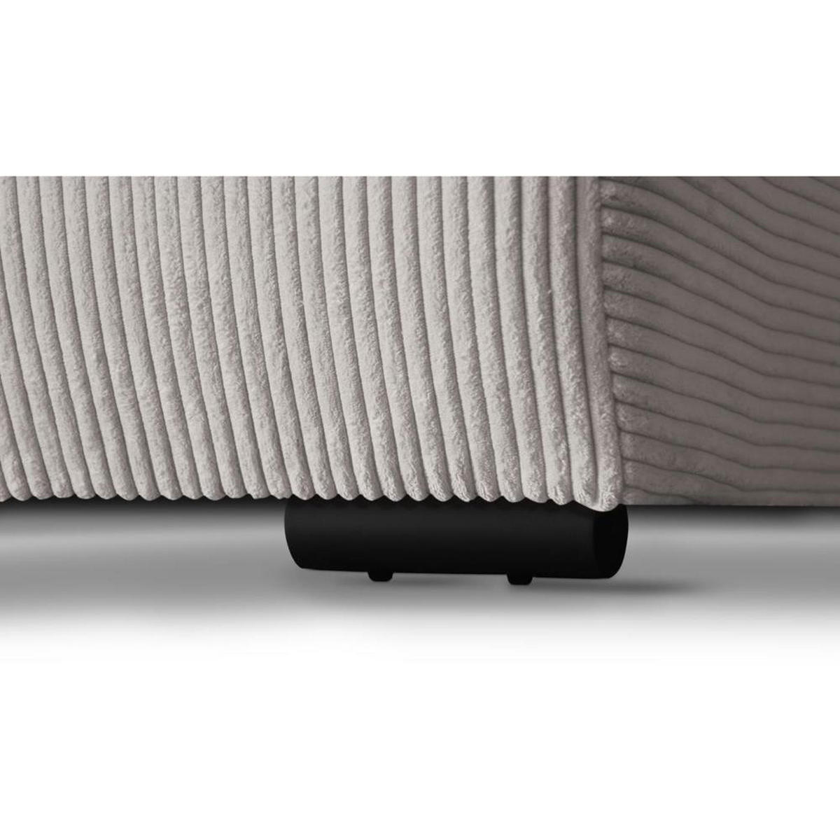 ECKSCHLAFSOFA Benny cappuccino links - Schwarz/Cappuccino, Kunststoff/Textil (271/185cm) - Beautysofa
