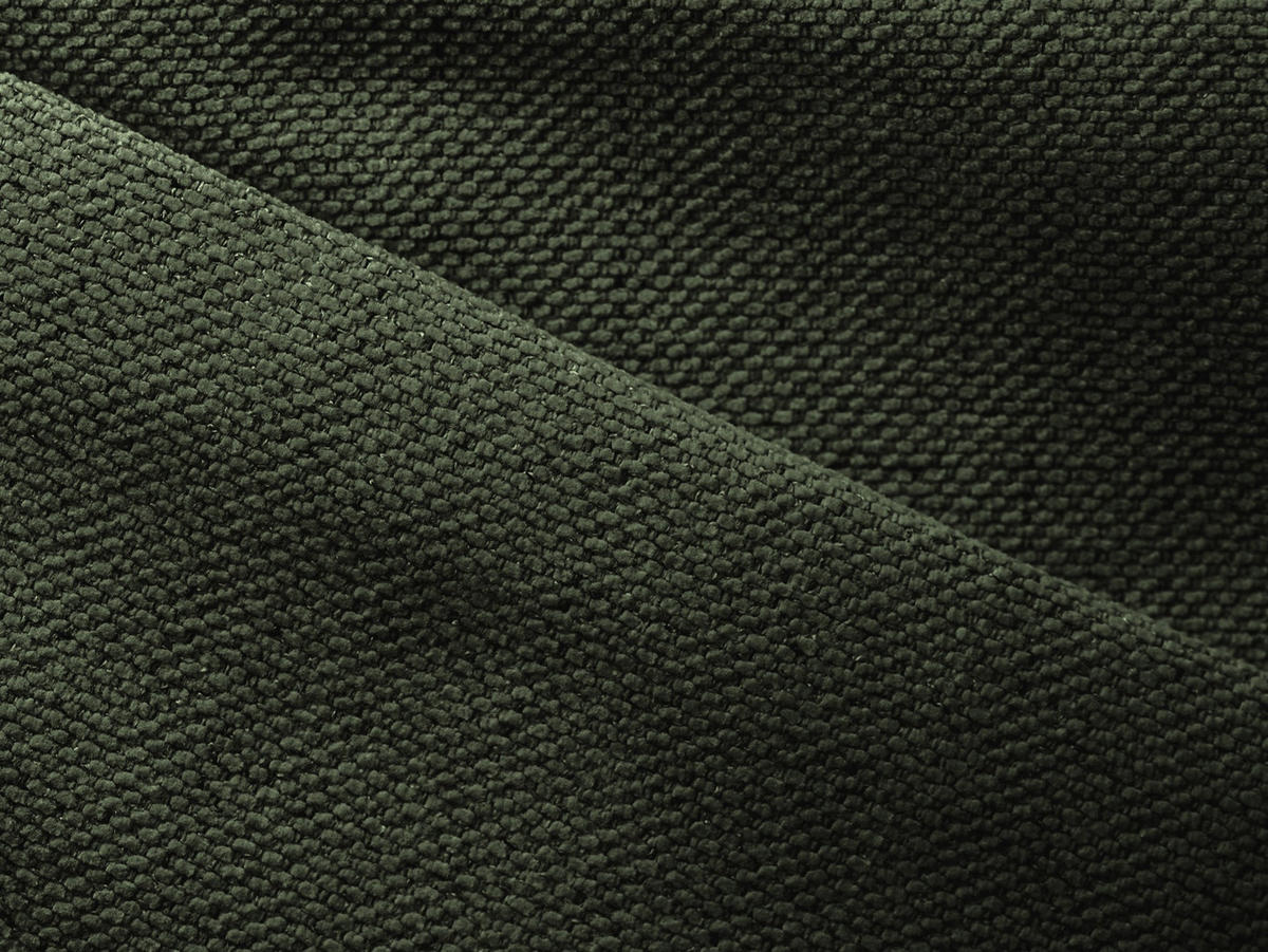 POUF Strukturstoff Stoff Grün - Schwarz/Olivgrün, Kunststoff/Textil (102/40/62cm) - Makamii