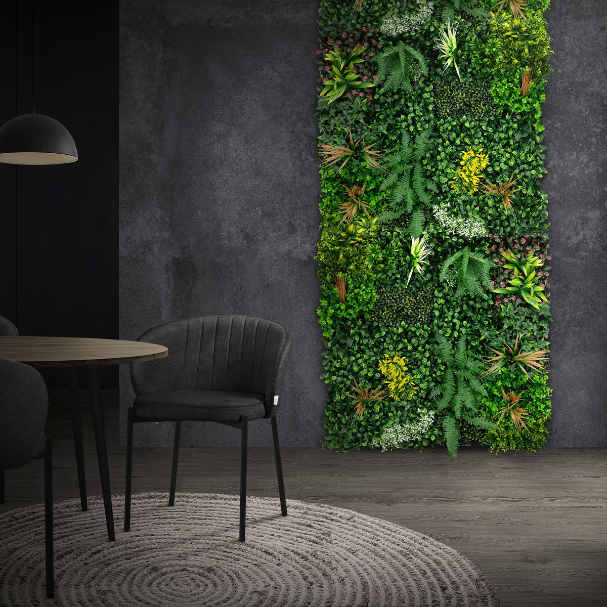 KUNSTPFLANZEN WANDPANEEL Jungle Mix 100x100 cm Grün aus Kunststoff - Waldgrün, Kunststoff (100/100/16cm) - ECD-Germany