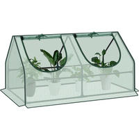 FOLIENGEWÄCHSHAUS Frühbeet, Gewächshaus Balkon, 120x60x60cm - Grün, Kunststoff/Textil (120/60/60cm) - Woltu