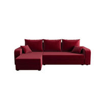 ECKSOFA HEWLET L BIS Itaka 34 Links mit Schlaffunktion - Bordeaux, Textil (240/140cm) - Bedante