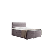 BOXBETT Mit Bettkasten, Matratze Und Topper VERA Stoff Riviera 200x200 cm Lila H2-Pocket - Lila, Holz/Holzwerkstoff (200/200cm) - Kaiser Möbel