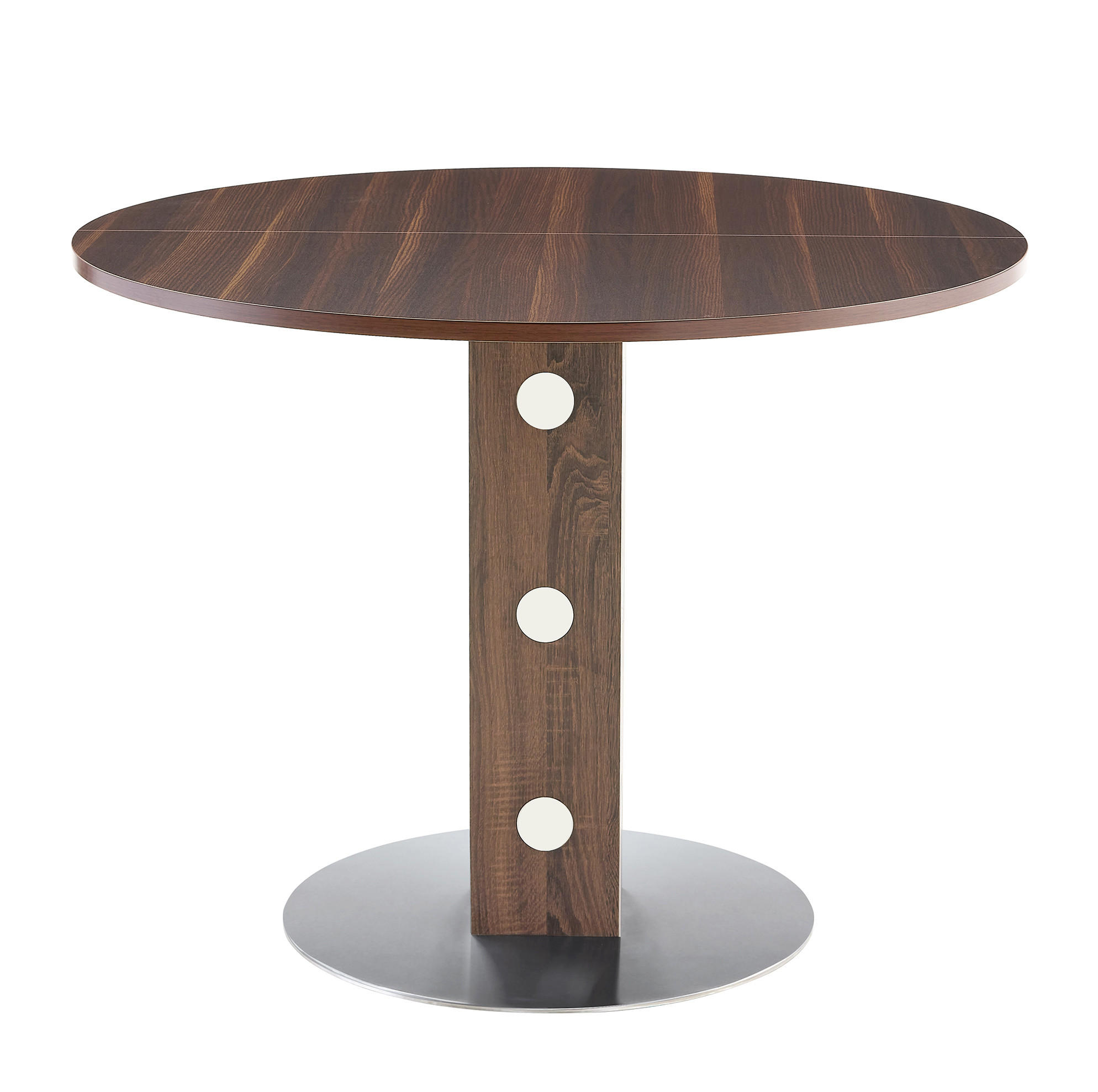 ESSTISCH 100/100/76 cm, rund, aus MDF und Metall mit pflegeleichter Tischplatte und stabilem Gestell, Walnuss - Walnussfarben, Holzwerkstoff (100/100/76cm) - Redom