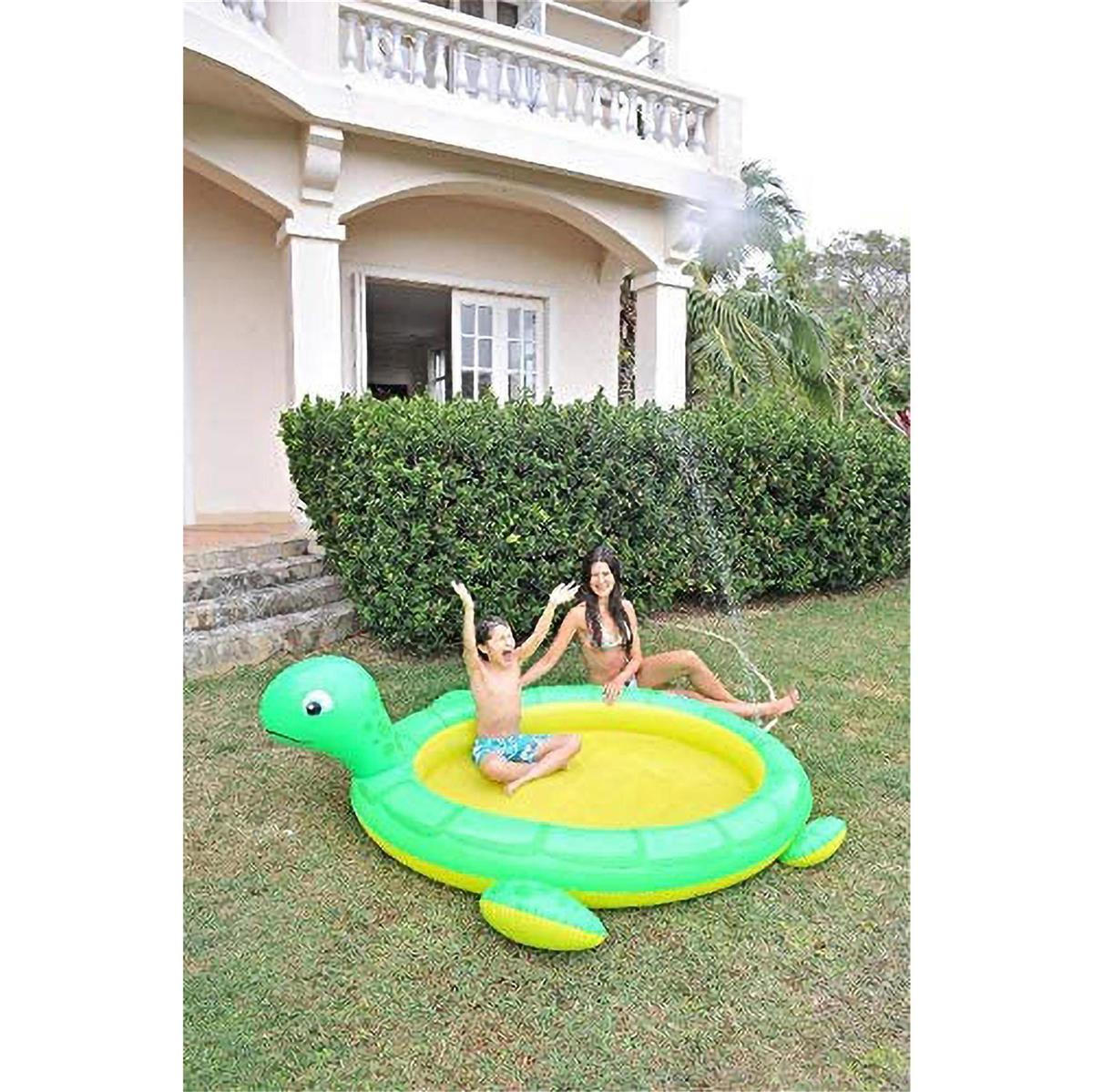 PLANSCHBECKEN Schildkröten Spray Pool 175 x 70cm - Hellgrün, Kunststoff (70/175cm) - Avenli