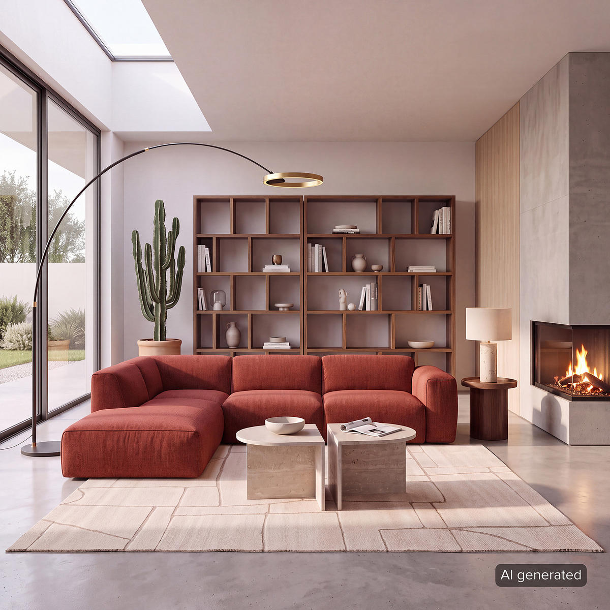 3-SITZER ECKSOFA mit Recamiere - Rot/Schwarz, Kunststoff/Textil (295/231cm) - home24