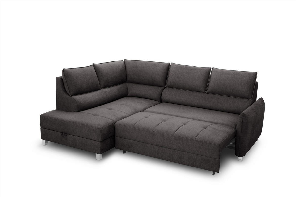 ECKSOFA Marno In Chill Me - Anthrazit, Holzwerkstoff/Textil (200/260cm) - Fun Möbel