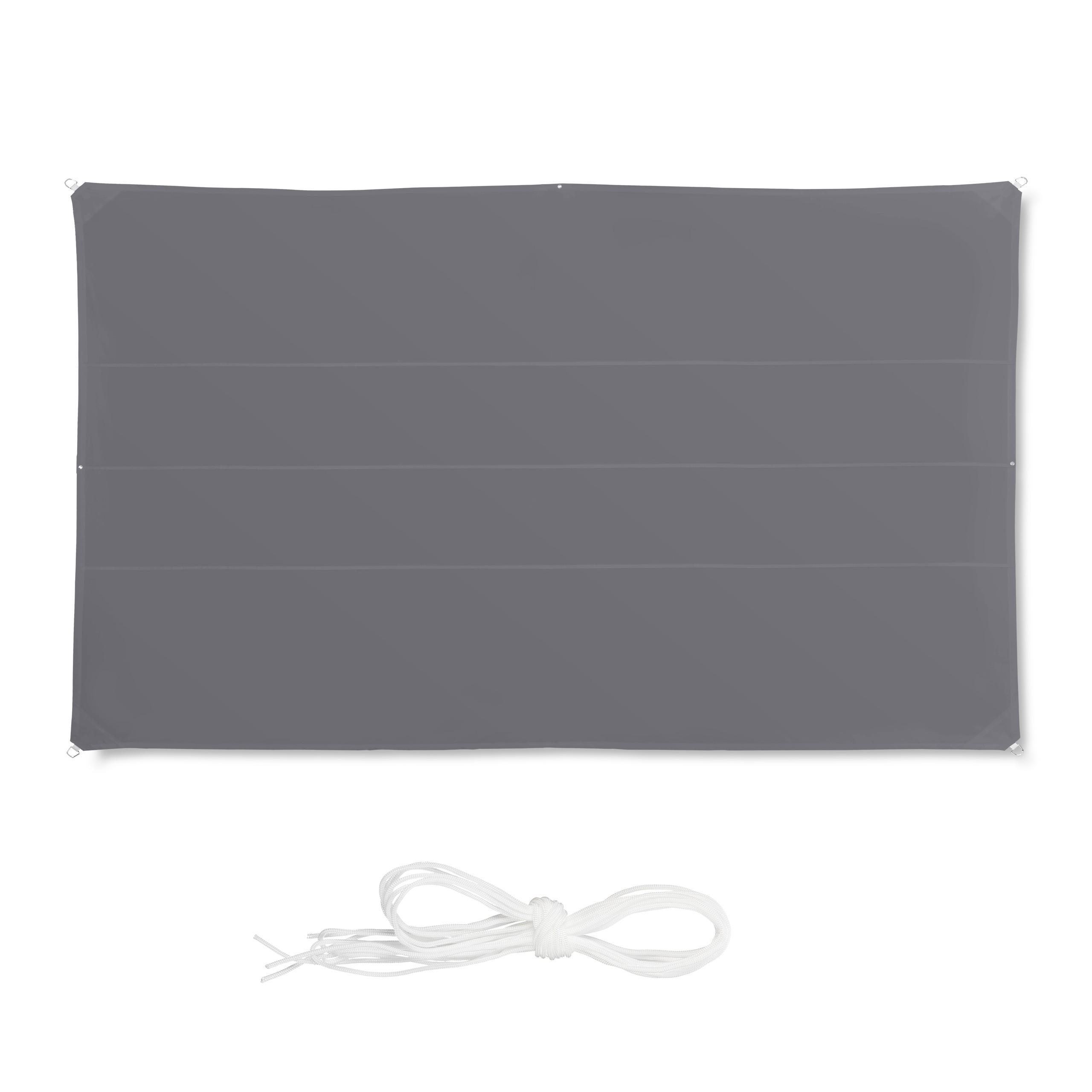 SONNENSEGEL - Grau, Textil/Metall (600/400cm) - Relaxdays