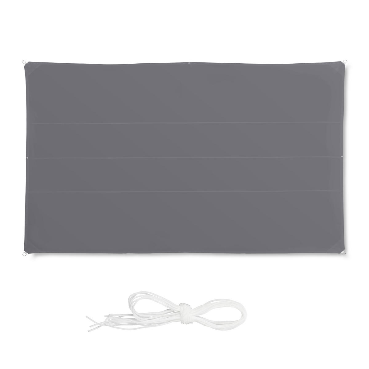 SONNENSEGEL - Grau, Textil/Metall (600/400cm) - Relaxdays