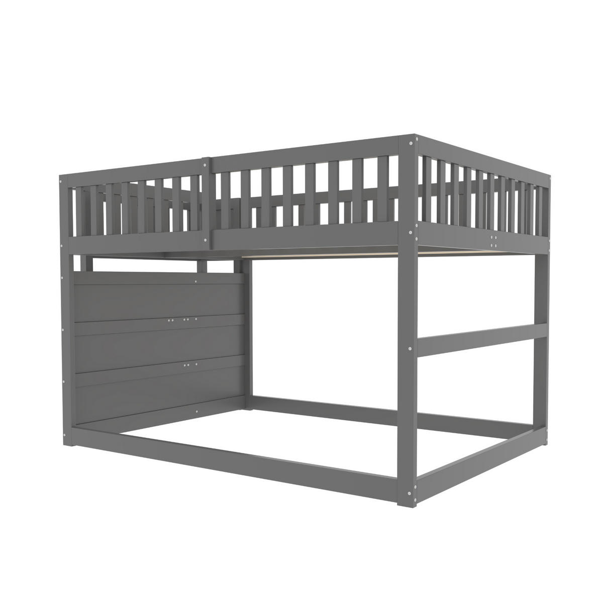ETAGENBETT 140/200 cm mit Sicherheitstreppe und 4 Schubladen, Grau - Grau, Holzwerkstoff (140/200cm) - Redom