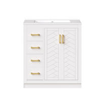 WASCHTISCHUNTERSCHRANK Weiß 76,5/46,5/84,5 cm - Weiß, Holz (76/84.5/46.5cm) - PANGIVO