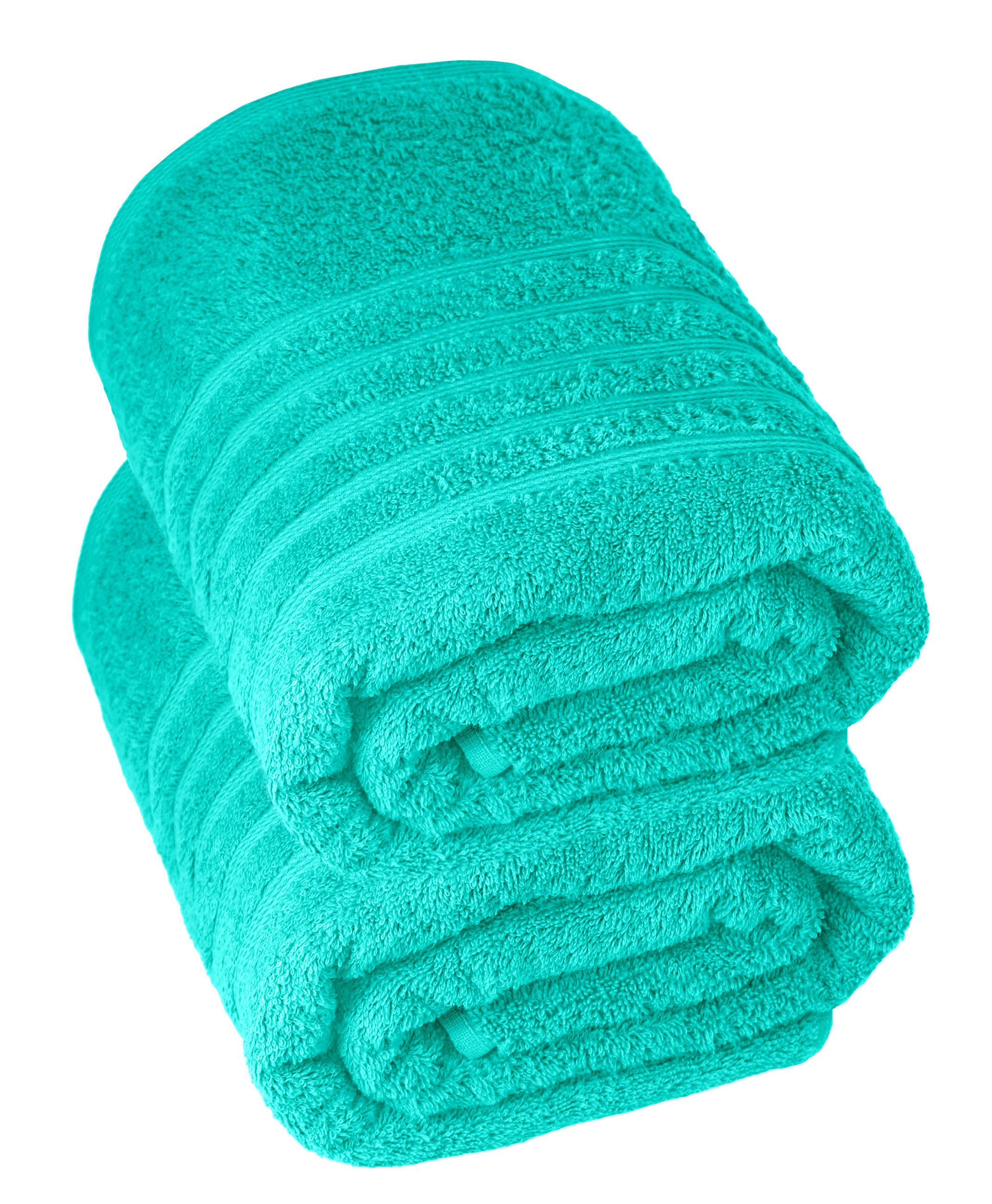 BADETUCH London Meeres Türkis 2er Set 100x150 - Hellgrün, Textil (100/150cm) - Lashuma