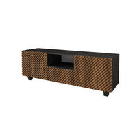 LOWBOARD ZENO-S 140x50x41 cm - Schwarz / Katania - Eiche Wotan/Schwarz, Holzwerkstoff (140/50/41cm) - ALTDECOR