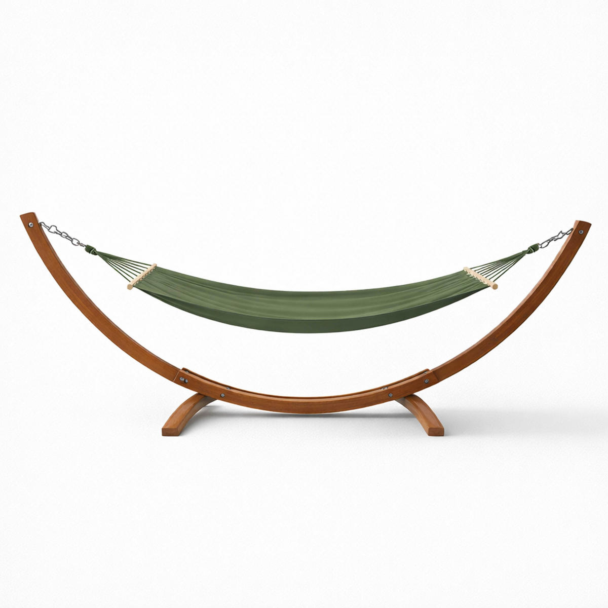 HÄNGEMATTE, Grün - Grün, Holz (110/110/300cm) - Oviala