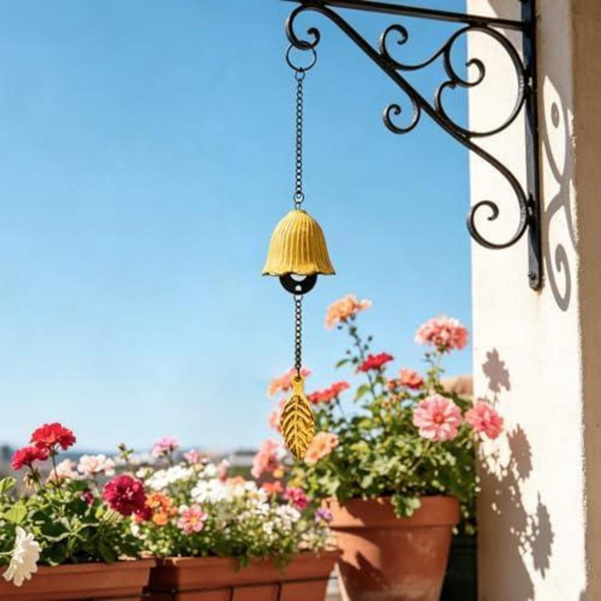 WINDSPIEL Blatt Gusseisen Gelb - Gelb, Metall (32/5.5/5.5cm)