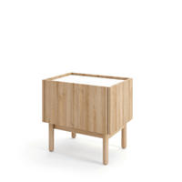 NACHTTISCH REVELSTOKE STO1-1D Holzbeine Eiche - Eichefarben, Holz/Holzwerkstoff (50/48/37cm) - Komodee