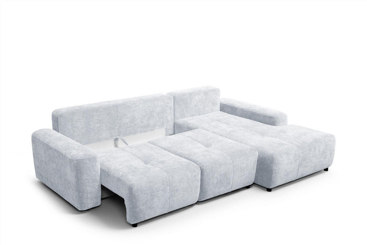 ECKSOFA Argos In Vibe - Hellblau, Holzwerkstoff/Textil (267/170cm) - Fun Möbel